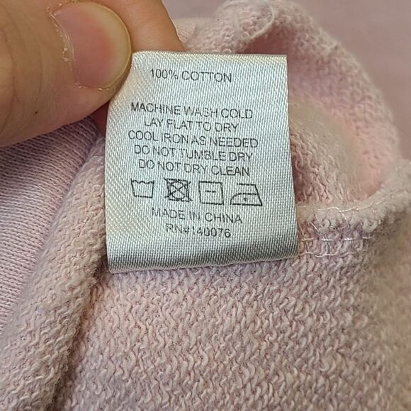 Generation Love Distressed V Neck Light Pink Crop Sweater Pink M - Picture 5 of 9